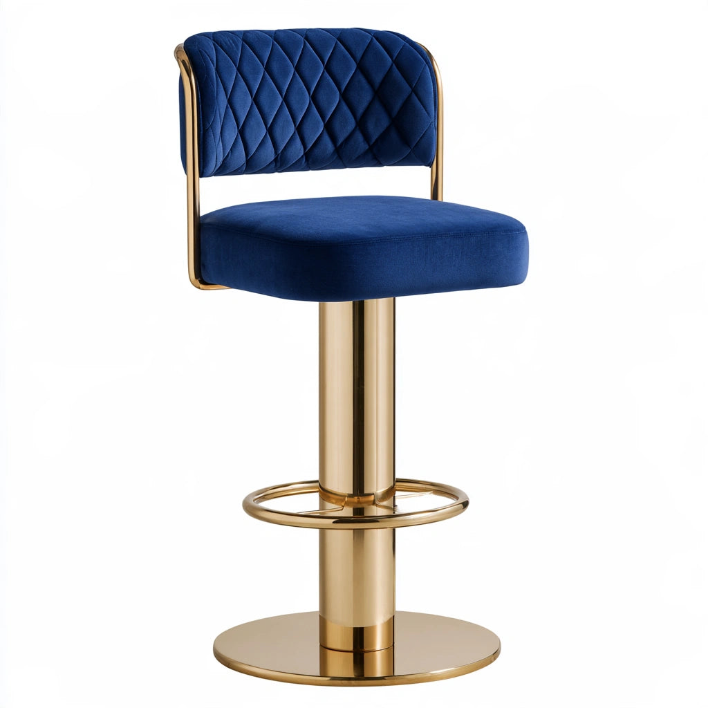 Tabouret de bar aux lignes épurées, coloris gris