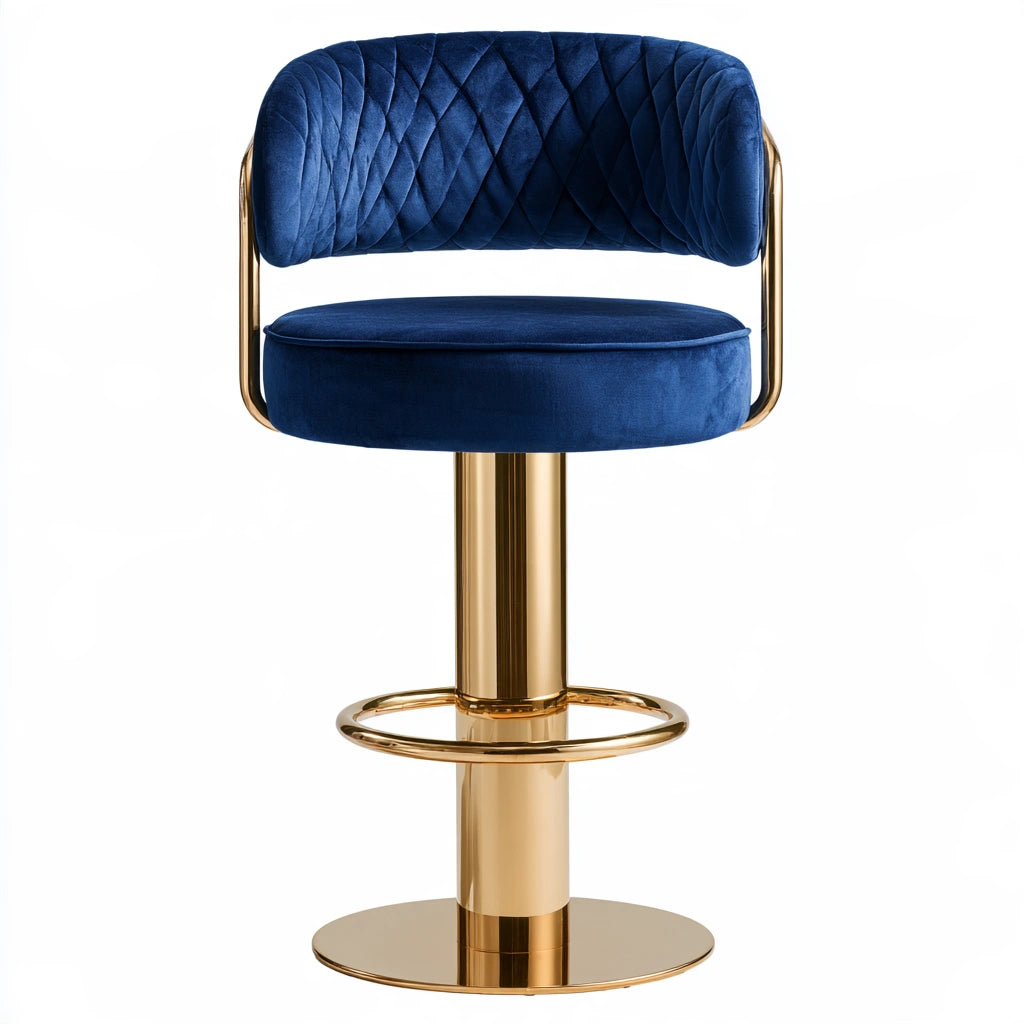 Tabouret de bar aux lignes épurées, coloris gris
