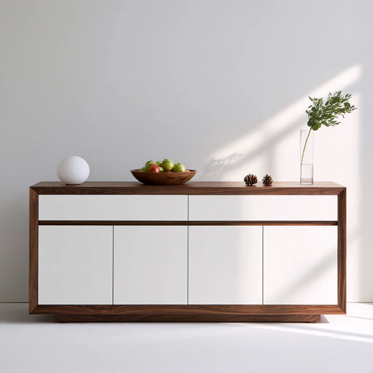 Buffet de rangement en bois, coloris brun foncé