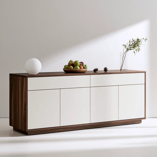 Buffet de rangement en bois, coloris brun foncé